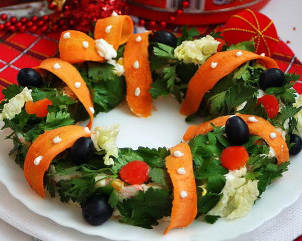 christmas party appetizers egg cheese salat christmas wreath ideas