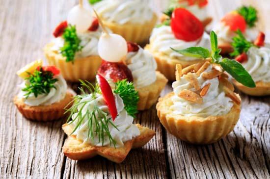christmas party appetizers ideas salty tarts cream cheese