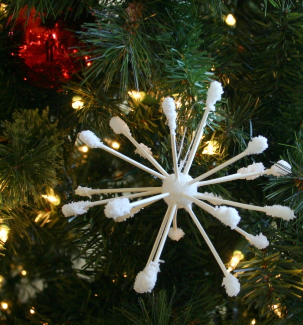 christmas tree ornaments made cotton cleaners salt snowflake