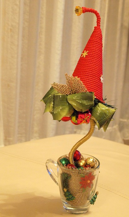 diy christmas topiary trees impressive gift idea glass tea cup tat craft paper decoupage