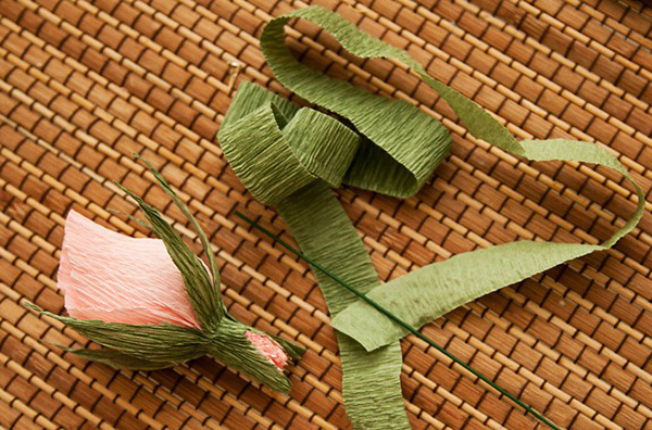 rosebuds chocolate bouquet stick crepe paper