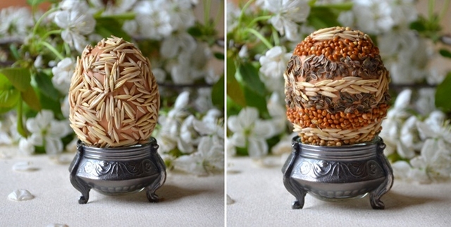 decorate easter eggs natural supplies oats seeds