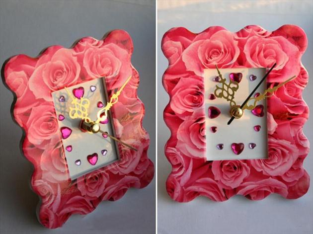 diy Valentine’s Day gifts for her photo frame gems roses