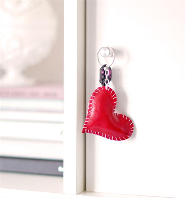 homemade valentines day gifts her key chain red heart