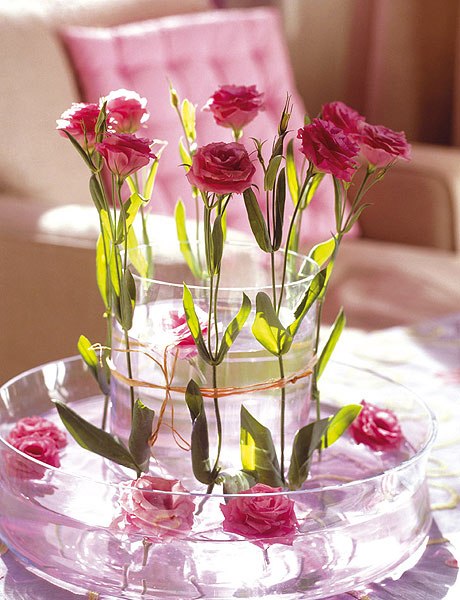 valentines day decorating ideas home centerpiece roses water glass bowls
