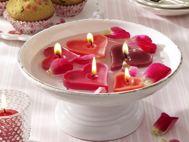 mothers day gift diy swimming candles rose petals table decor