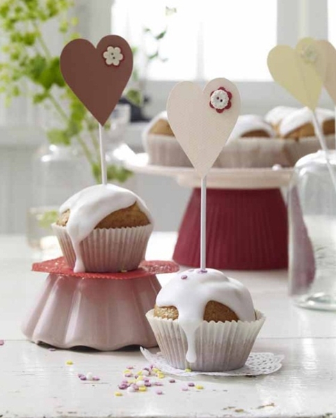 mothers day gifts cupcakes hearts toppers