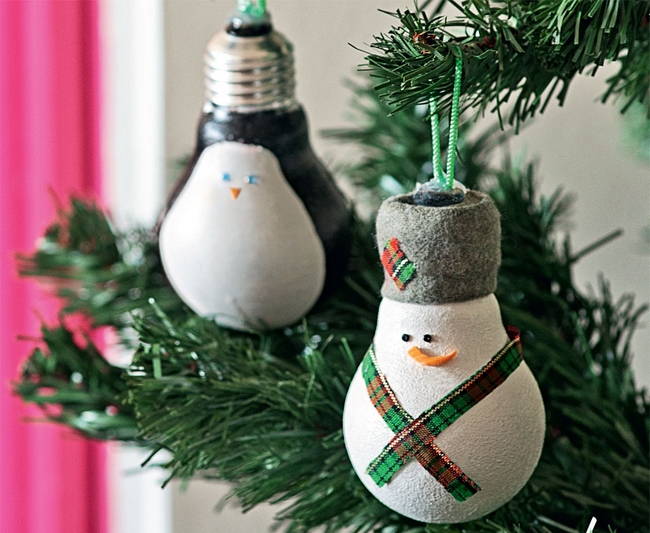 Ideas for Christmas ornaments made from light bulbs-0004