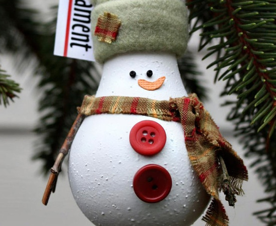 Ideas for Christmas ornaments made from light bulbs-0032