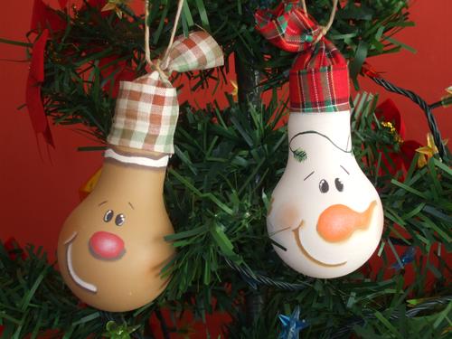 Ideas for Christmas ornaments made from light bulbs-0036