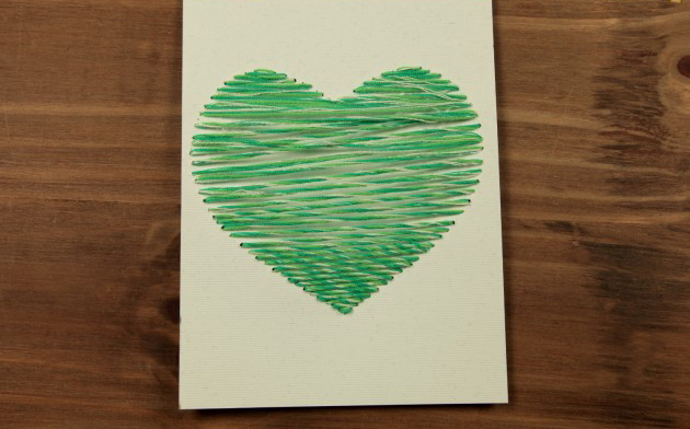 Valentine's Day crafts for kids tutorials cards ideas yarn thread
