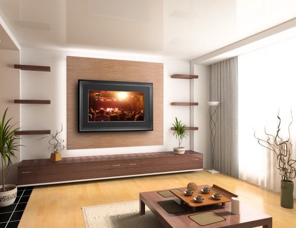 Wooden tv frame for wall deals